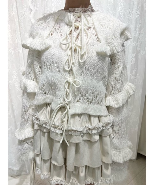 merry jenny（メリージェニー） つけ襟 付け襟 fluffy border collar