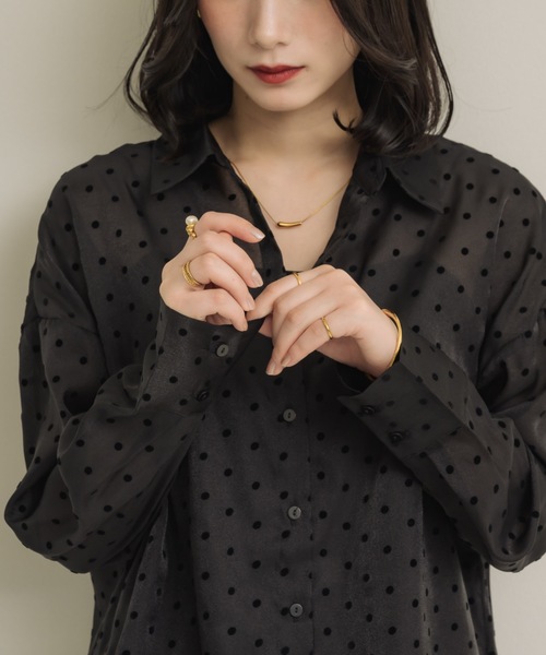 NEUNA（ヌナ） ブラウス シャツ 「今季トレンドのドットを上品に