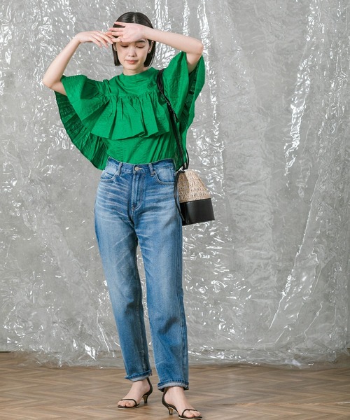 「malla」 半袖ブラウス FREE グリーン レディース_画像2