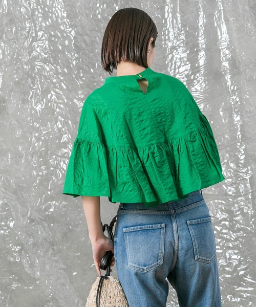 「malla」 半袖ブラウス FREE グリーン レディース_画像8