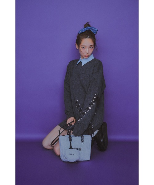 FURFUR（ファーファー） ワンピース ハートレースアップスウェット