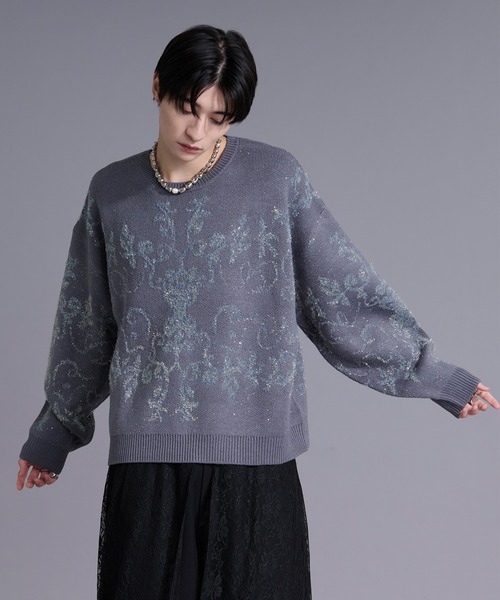 Ellno Loset（エルノロゼット） セーター ニット ダマスクガラ