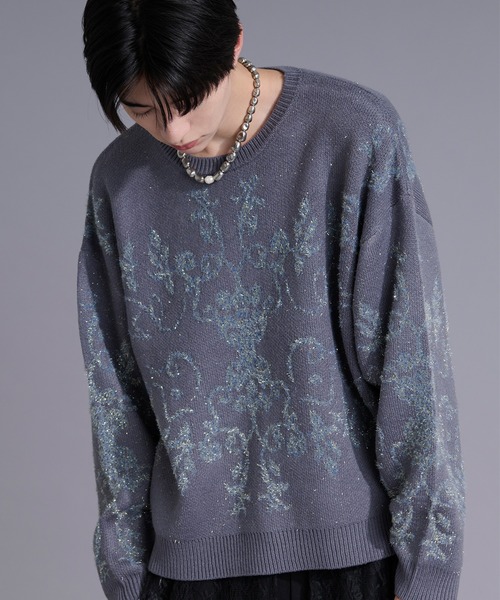 Ellno Loset（エルノロゼット） セーター ニット ダマスクガラ