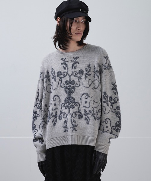 Ellno Loset（エルノロゼット） セーター ニット ダマスクガラ