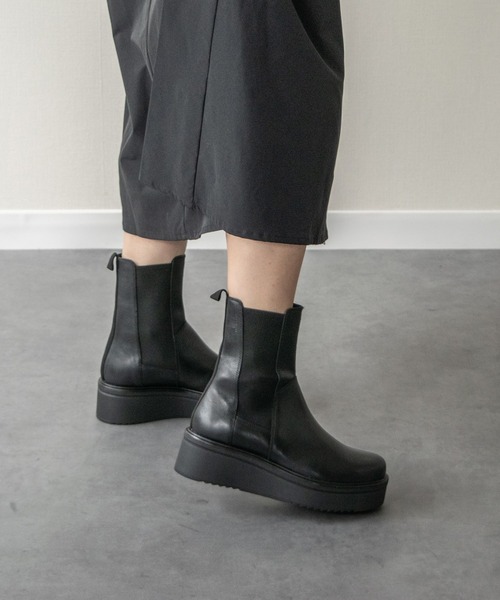 VAGABOND ブーツ 「VAGABOND」厚底サイドゴアショートブーツ(E53009