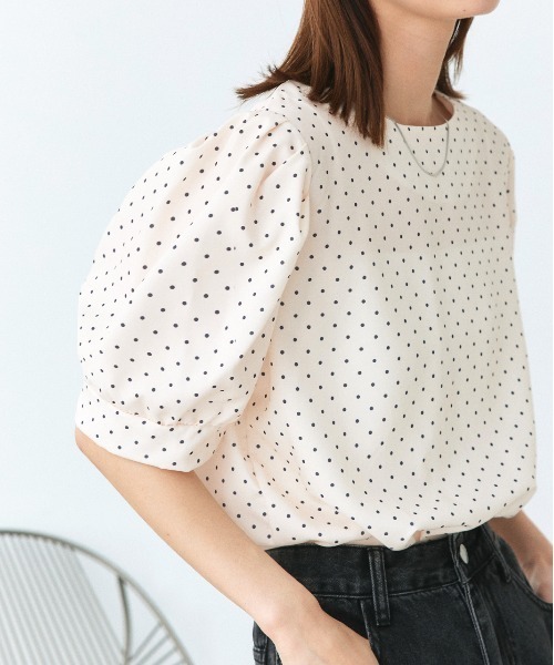 「ad thie」 半袖ブラウス FREE アイボリー レディース_画像6