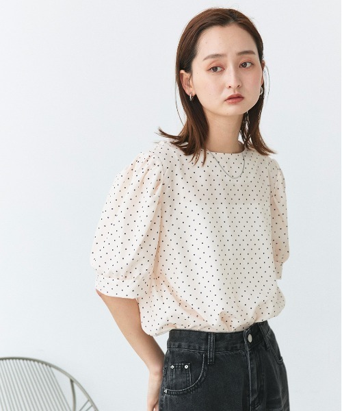 「ad thie」 半袖ブラウス FREE アイボリー レディース_画像7