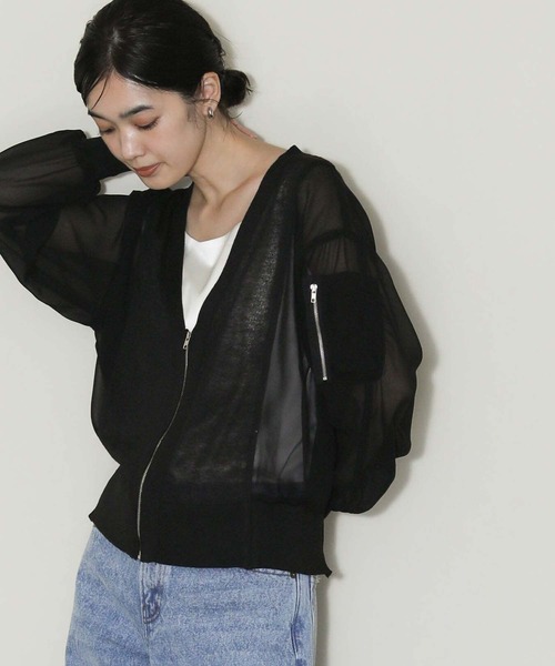 「Gready Brilliant」 「favori」ブルゾン FREE カーキ レディース_画像8