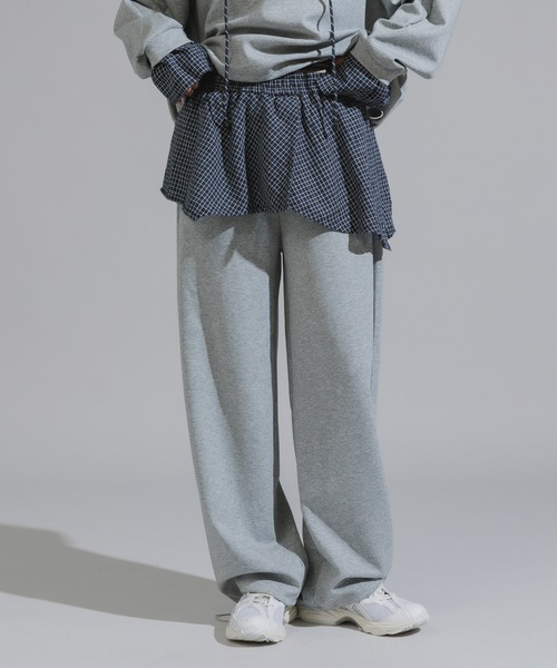 Chick セットアップ Checkered Shirt Fabric Docking Jersey Set