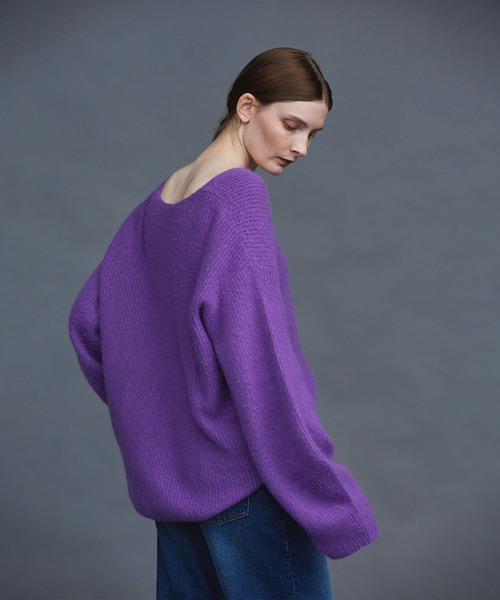 「N.O.R.C」 長袖ニット S パープル レディース_画像6