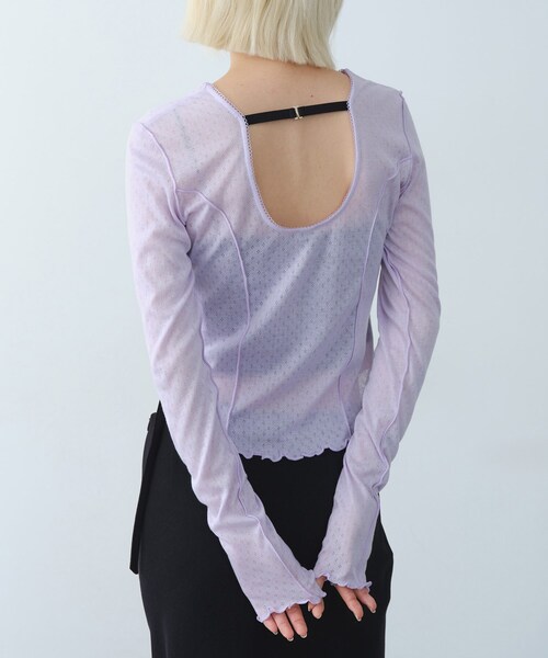 tシャツ whisper jersey top レディースの画像