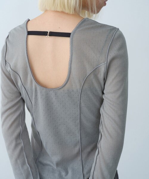 tシャツ whisper jersey top レディースの画像