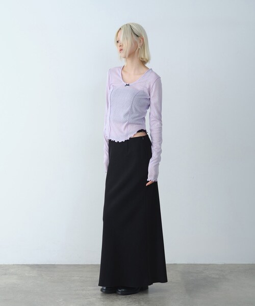 tシャツ whisper jersey top レディースの画像