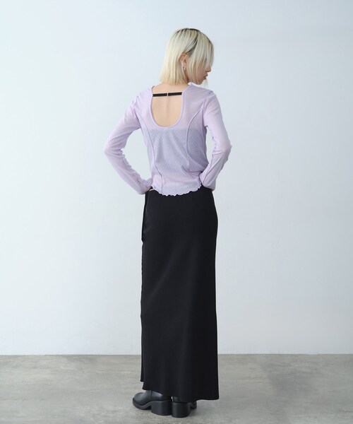 tシャツ whisper jersey top レディースの画像