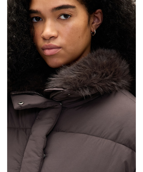   ダウンジャケット　ファーダウン セール】 【撥水・洗える】リッチファーフードロング ダウン （ダウン