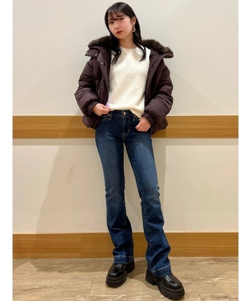 GAP（ギャップ） ダウンコート ダウンジャケット ファー トリミング