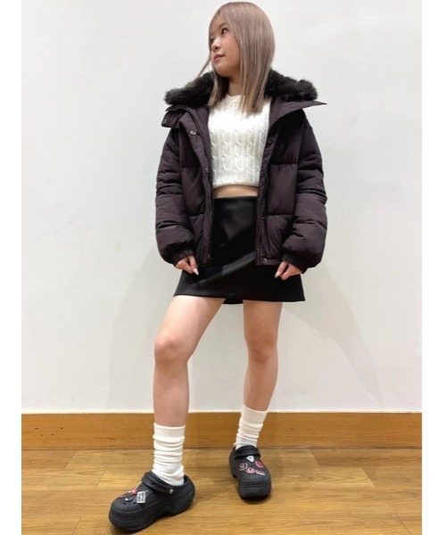 GAP（ギャップ） ダウンコート ダウンジャケット ファー トリミング