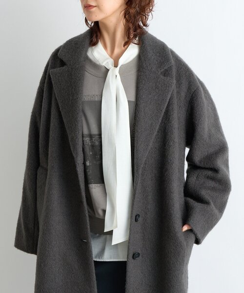 リヴドロワシャギーモカコート極美品 RIVE DROITE（リヴドロワ）の「シャギーミドルコート（その他アウター