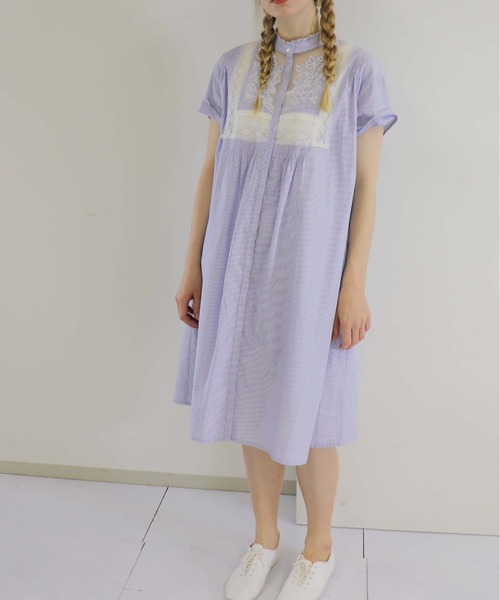 「haupia」 半袖ワンピース MEDIUM ブラック レディース_画像6