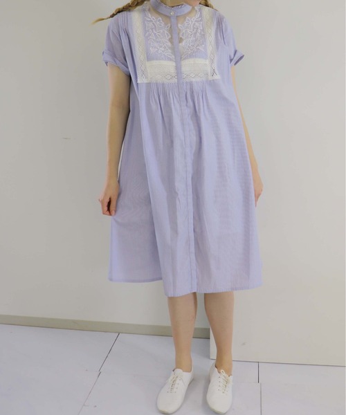 「haupia」 半袖ワンピース MEDIUM ブラック レディース_画像7