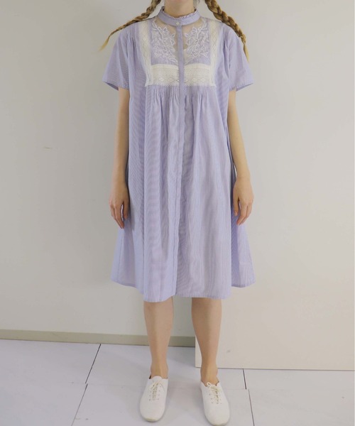 「haupia」 半袖ワンピース MEDIUM ブラック レディース_画像8