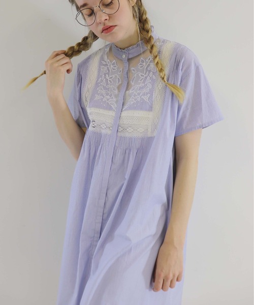 「haupia」 半袖ワンピース MEDIUM ブラック レディース_画像9