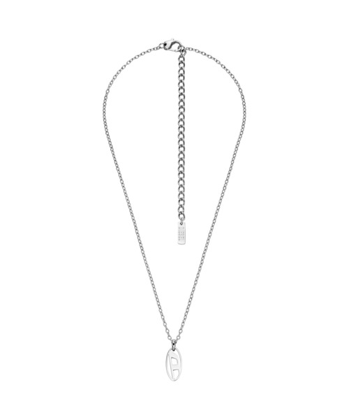 【美品】DIESEL ディーゼル　リングトップネックレス 箱付 シルバー　メンズ DIESEL（ディーゼル） ネックレス アクセサリー メンズ ネックレス