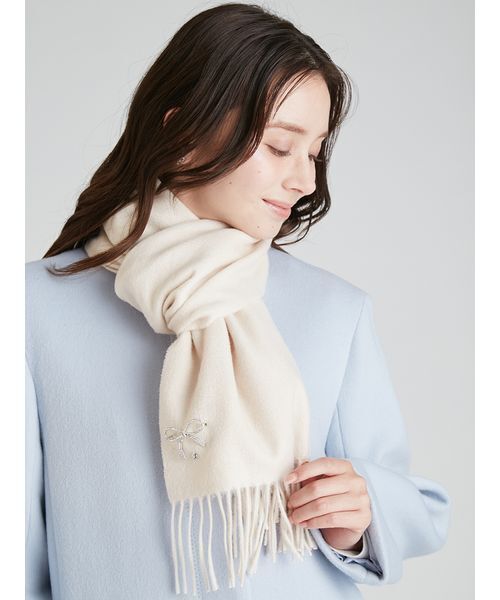 CELFORD（セルフォード） ストール マフラー ビジューブローチ付き