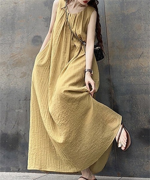 「FREE STYLISTS」 ノースリーブワンピース L ライトパープル レディース_画像5