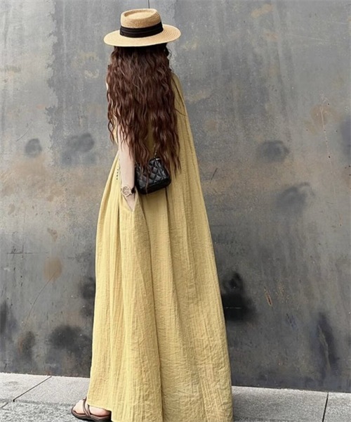 「FREE STYLISTS」 ノースリーブワンピース L ライトパープル レディース_画像8