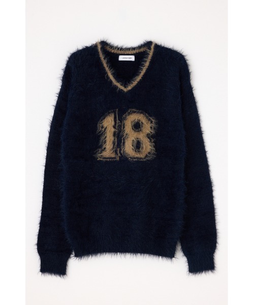 LAGUA GEM（ラグアジェム） ニット セーター NUMBER SHAGGY KNIT