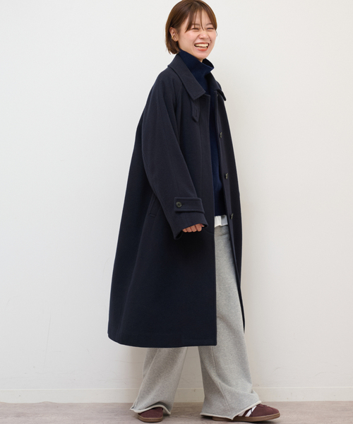 ももあめ⭐️新品⭐️JOURNAL STANDARD 尾州ウールスーパーコート JOURNAL STANDARD relume ステンカラーコート コート 尾州ウール