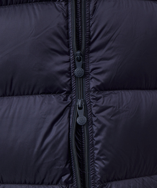 「Pyrenex」 ダウンコート M ネイビー メンズ_画像3
