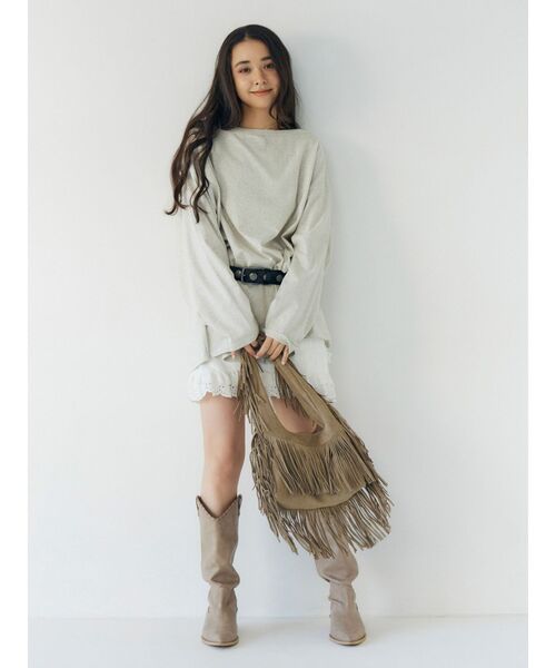 ungrid ビックシルエットロングスリーブTEE Ungrid 【Ca】ビッグシルエットロングスリーブTee （PPL