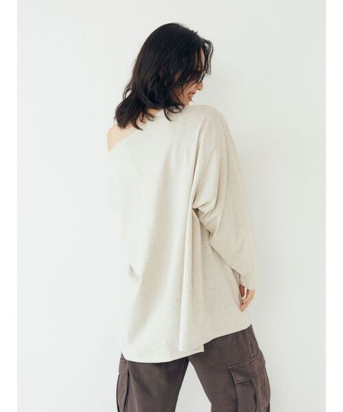 ビックシルエットロングスリーブtee★ungrid Ungrid（アングリッド） tシャツ ボートネックビックシルエットロング