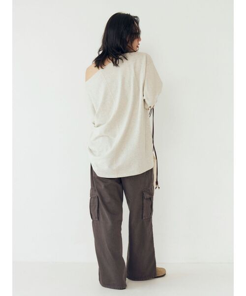 アングリッド　Ungrid ビックシルエットロングスリーブTee セール】ボートネックビックシルエットロングスリーブTee（Tシャツ
