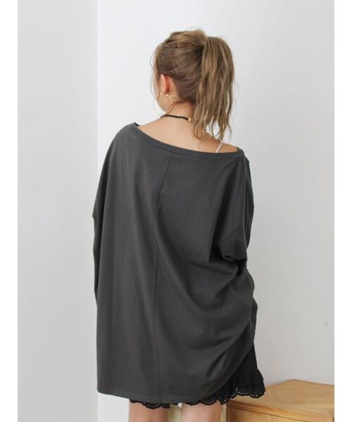 web完売品 【新品】ビッグシルエットロングスリーブtee Ungrid（アングリッド） tシャツ ボートネックビックシルエットロング