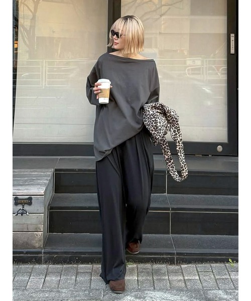 ungrid ビックシルエットロングスリーブTEE Ungrid 【Ca】ビッグシルエットロングスリーブTee （PPL