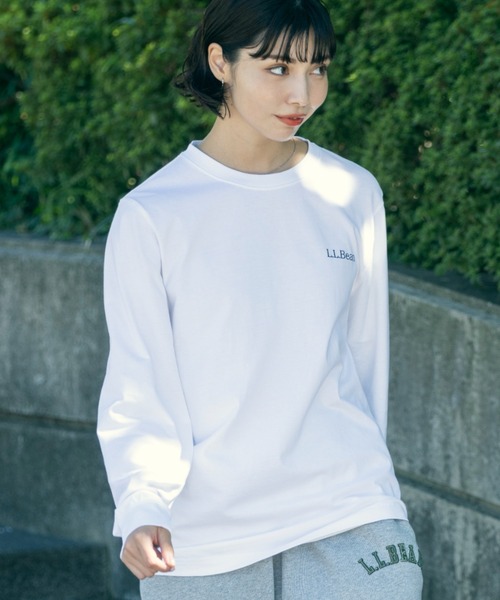 【新品】L.L.Beanアンシュリンカブル・Tシャツ  長袖　ロゴ グラフィック ジャパン・フィット ケアフリー・アンシュリンカブル・ティ