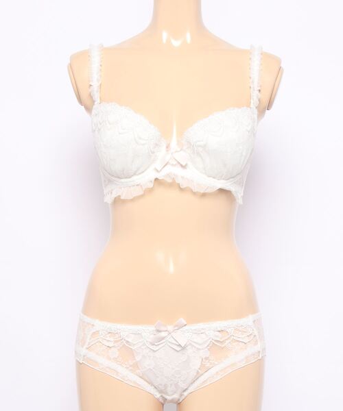 Lace Ladies ブラジャー ショーツセット 谷間メイク レースブラ