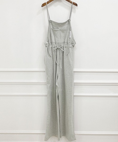 LINEN ワイド オールインワン Re:EDIT オールインワン レディース サロペット ベア キャミ