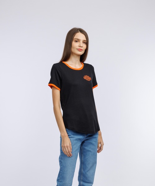 ハーレーダビッドソン ウィメンズ スクリーミンイーグル・バーンアウトTシャツ HarleyOrange 96129-24VW Harley Davidson tシャツ Screamin' Eagle（R）バーンアウトT