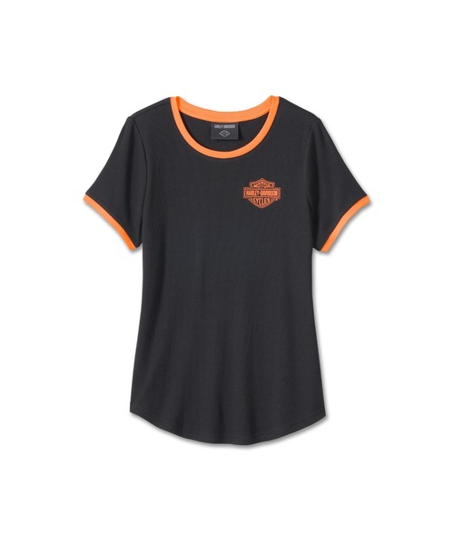 後ろ姿もおしゃれ! Harley Davidson リンガーTシャツ 着心地◎ 後ろ姿もおしゃれ! Harley Davidson リンガーTシャツ 着心地
