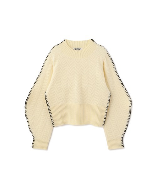 CHAROL ニット セーター ハンドステッチニットプルオーバー