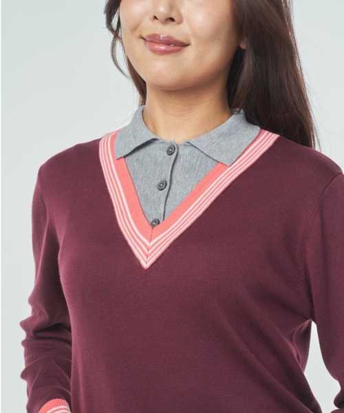 DECEMBERMAY ニット セーター Avignon Fake layered Knit Polo