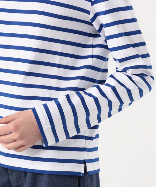 lie Minor 背中あき　ボートネックストライプTシャツ lie Minor 背中あき ボートネックストライプTシャツ