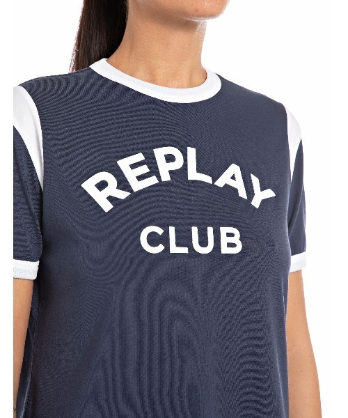 tシャツ スポーツプリントジャージーTシャツ レディース REPLAY tシャツ スポーツプリントジャージーTシャツ レディース