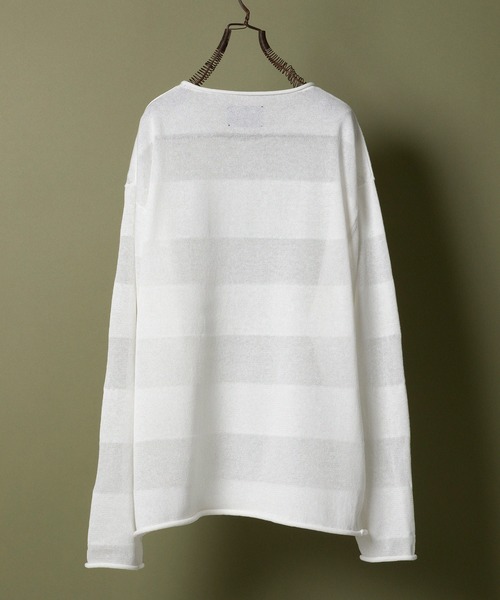 ボーダー ニットm 25AUTUMN PRE-ORDER】2way Neck Multi Border Knit Tops