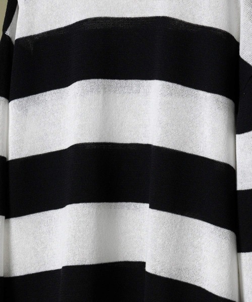 ナンバーナイン　サマーニット　シースルー シャドウボーダー ニットプルオーバー SEE THROUGH STRIPED SUMMER KNIT PULLOVER / シースルー