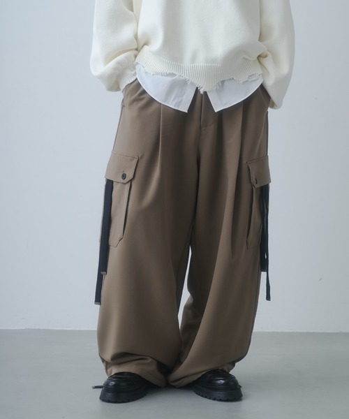 大学 兄弟割引 DOOPZ カーゴパンツ Parachute Wide Cargo Pants - パラシュート パンツ